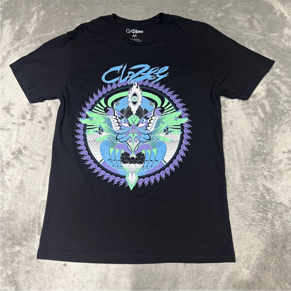 DJ Clozee neon jungle tour shirt official merch size M - NWOT
